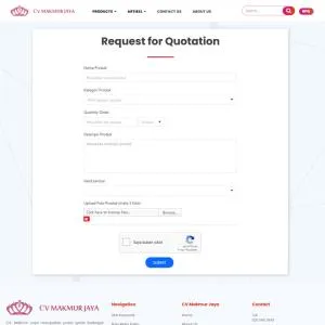 3.	Isi data produk yang akan dipesan